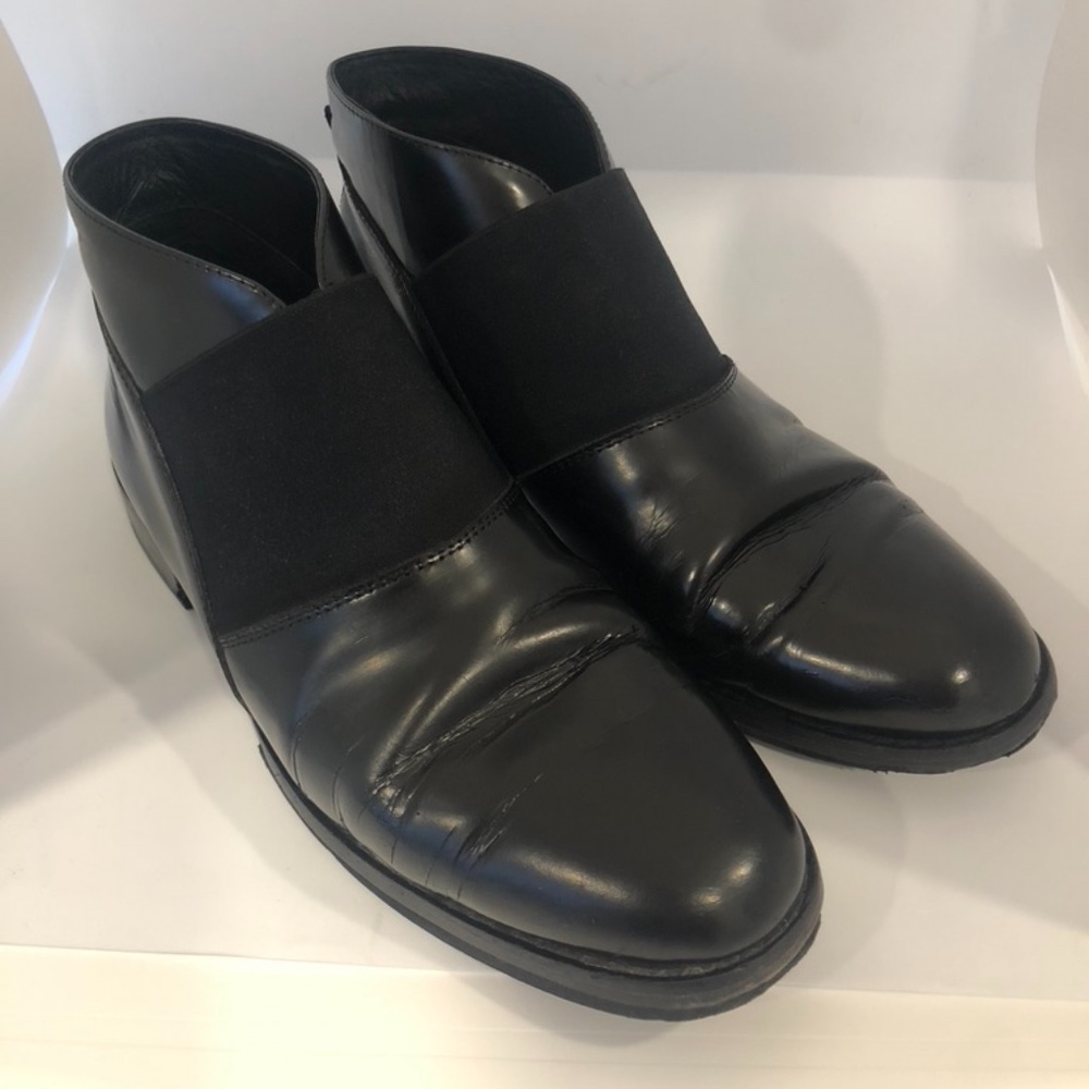 F-Troupe Women's Black Leather Ankle Boot, Size 40, bought at Assembly in NYC